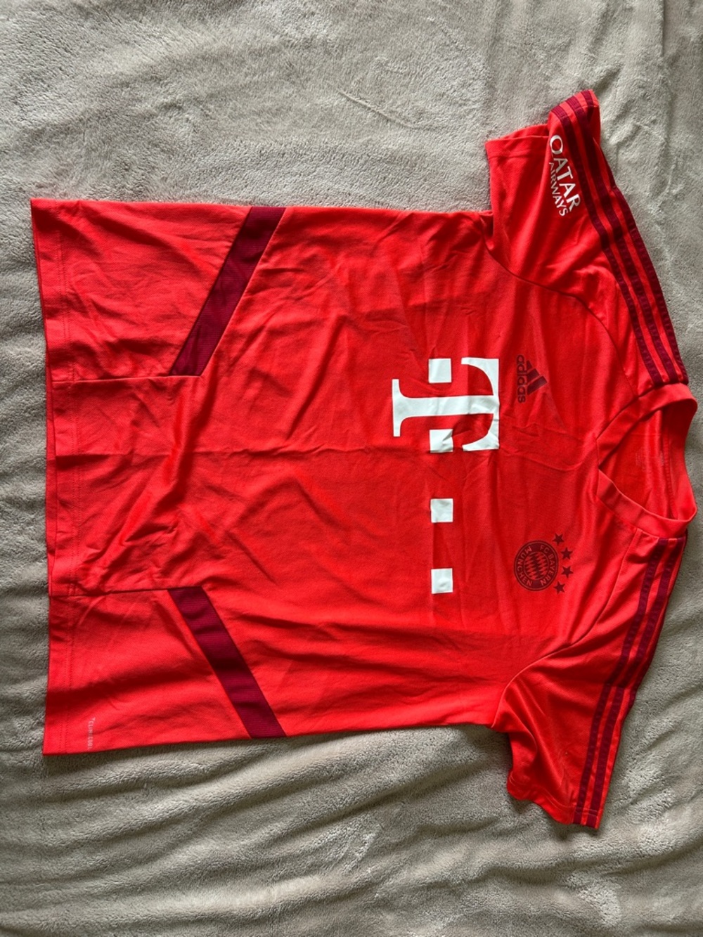 RARE ORIGINAL Adidas FC Bayern München 2015/16 Home Jersey Red Qatar Airways